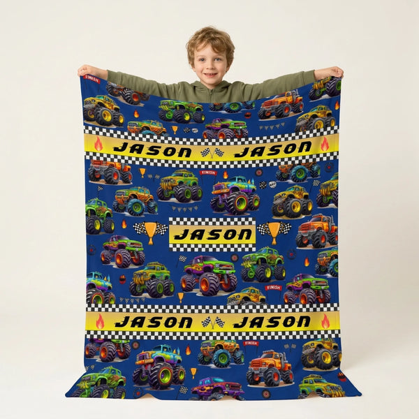 Thunder Crusher Monster Truck Blanket