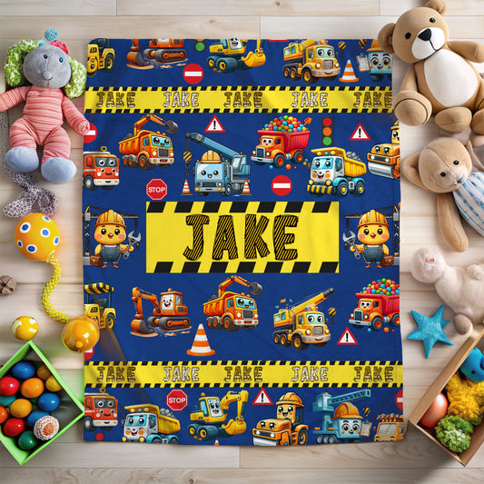 Construction Vehicles Blanket