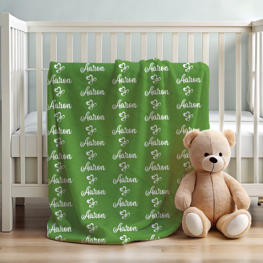 Name Blanket with Hearts