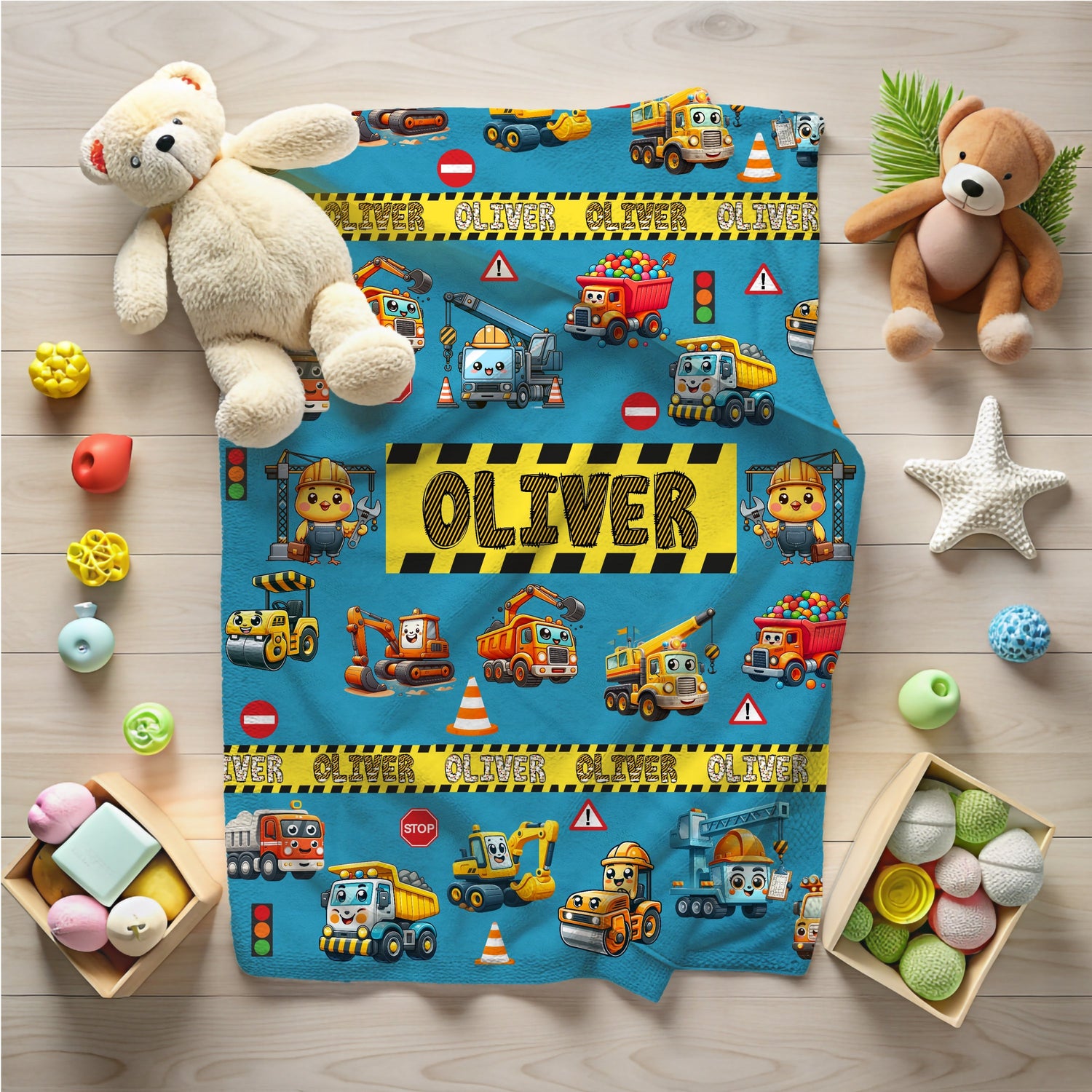 Construction Vehicles: A Cozy Blanket for Kids
