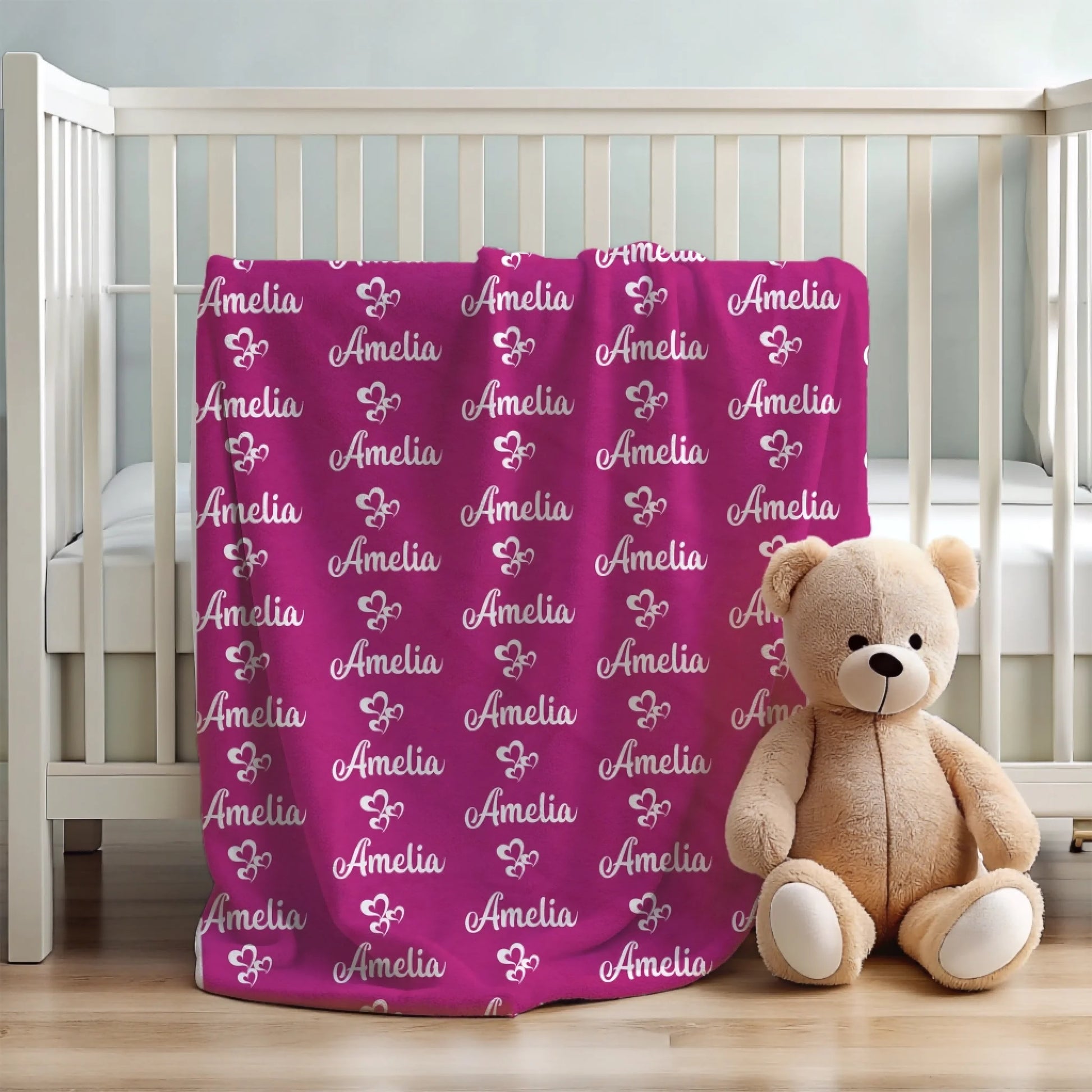 Name heart blanket - Pink 5