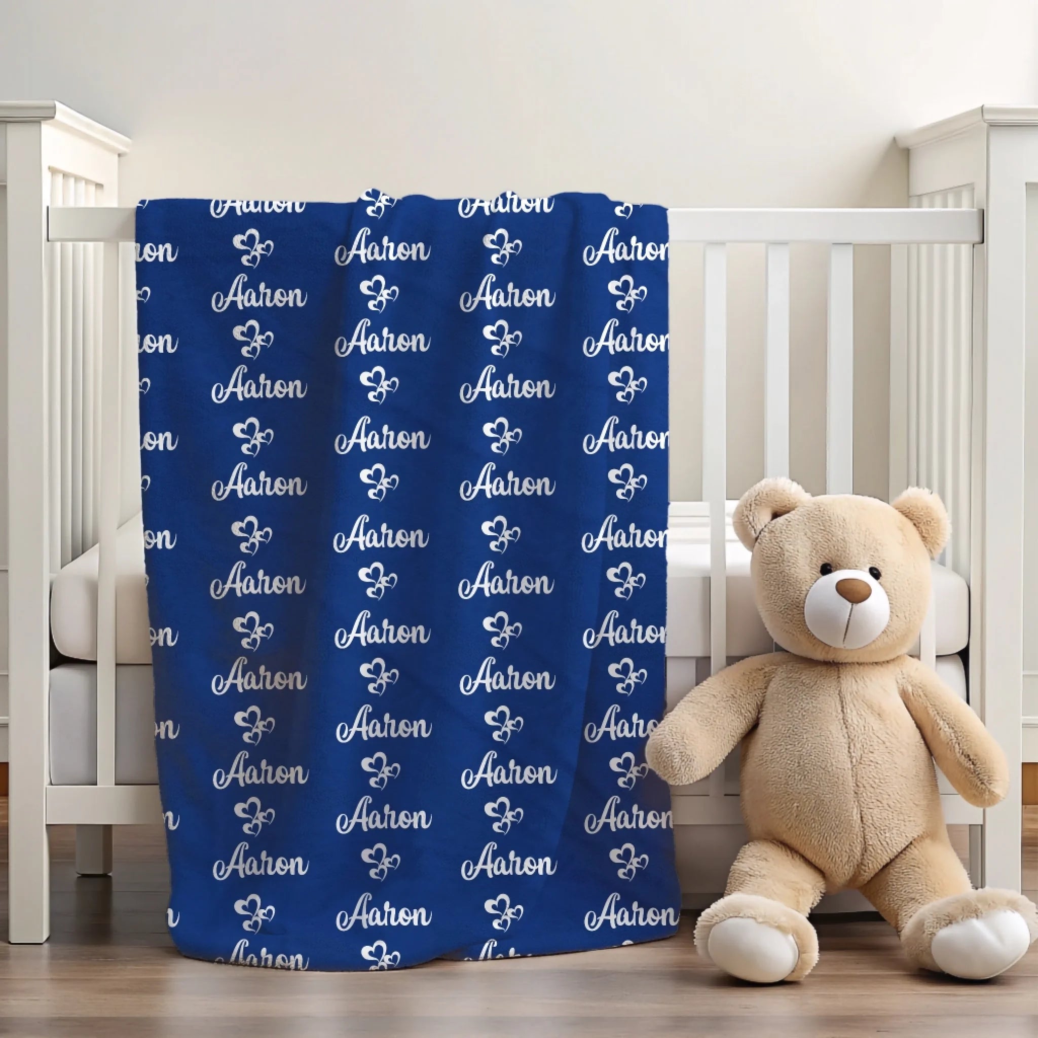 Name heart blanket - Dark Blue 1