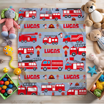 Fire truck blanket - Light Steel Blue