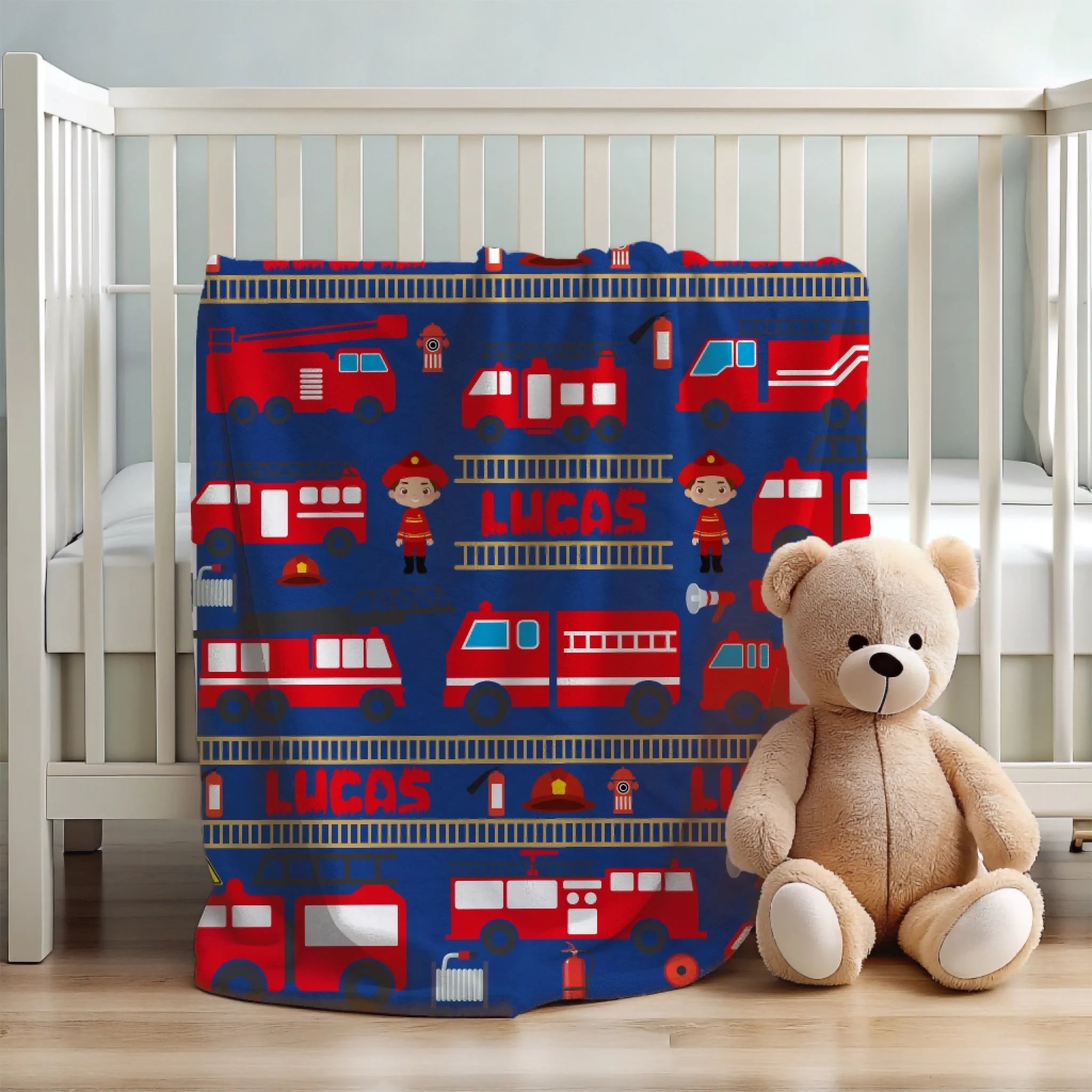 Fire truck blanket - Dark Blue 5