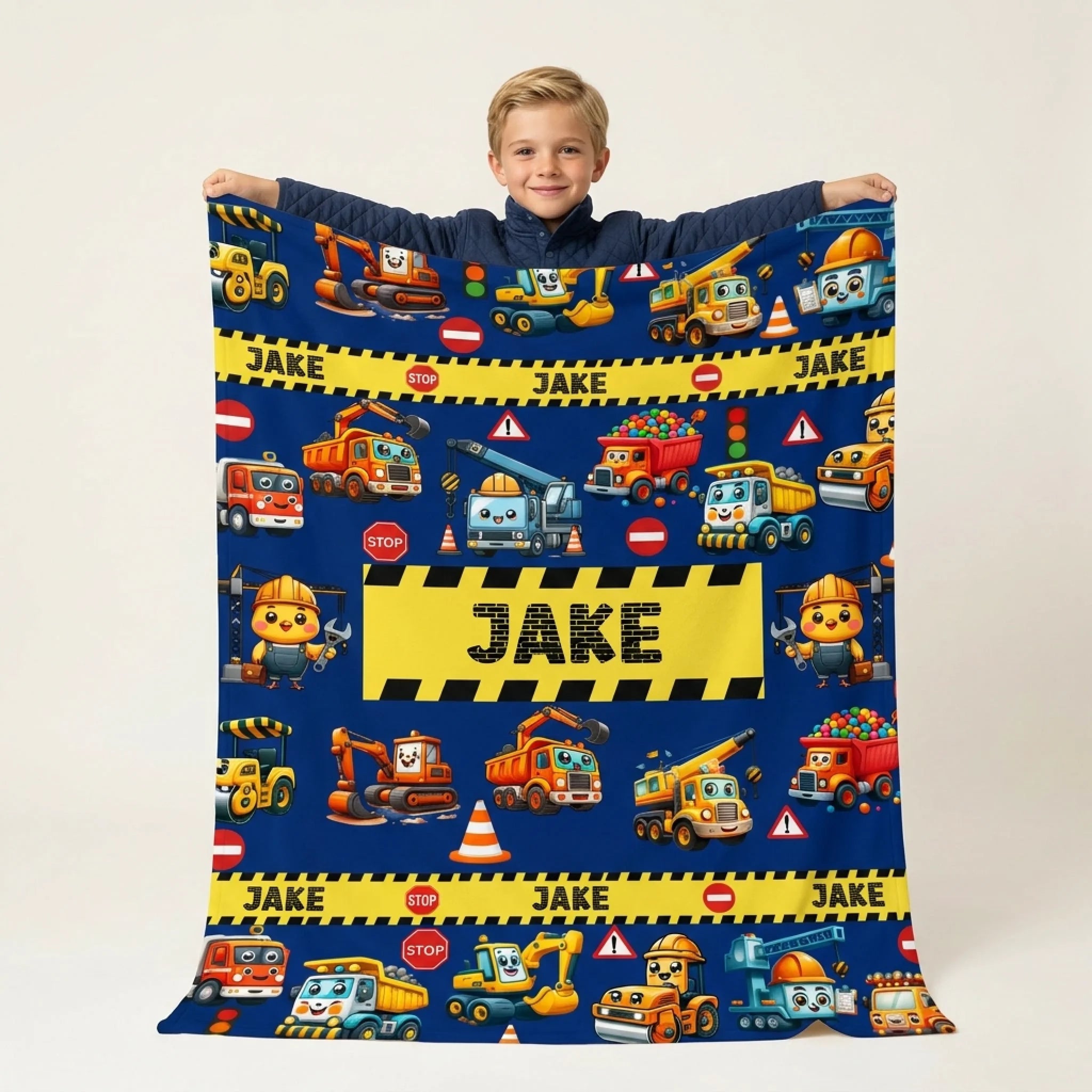 Jake with Construction blanket