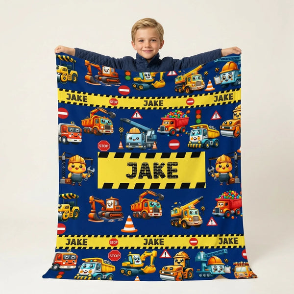 Jake with Construction blanket