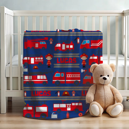 Fire truck blanket - Dark Blue 5