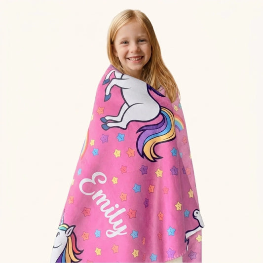 Emily wrapped in blanket