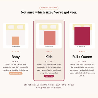 Blanket size guide
