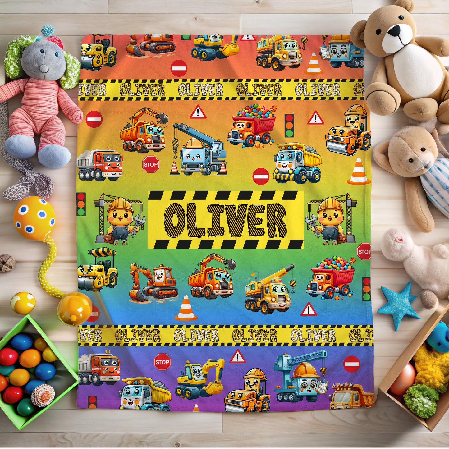 Construction Vehicles Blanket