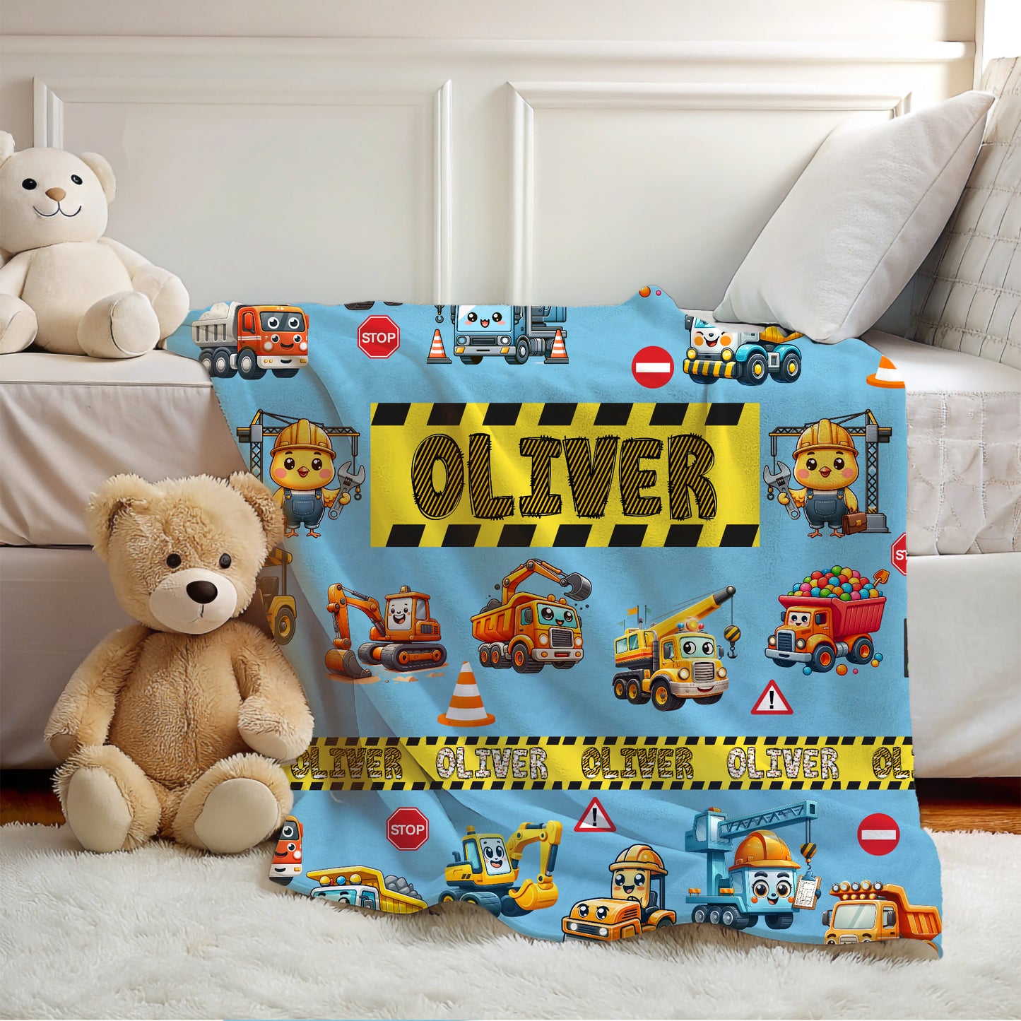 Construction Vehicles Blanket
