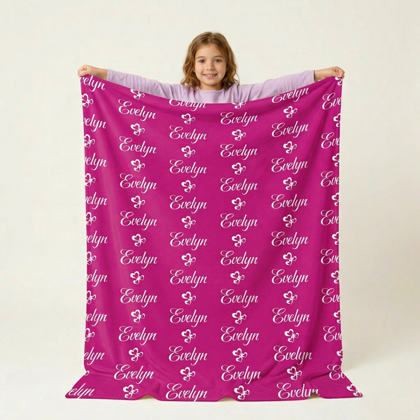 Name Heart Blanket