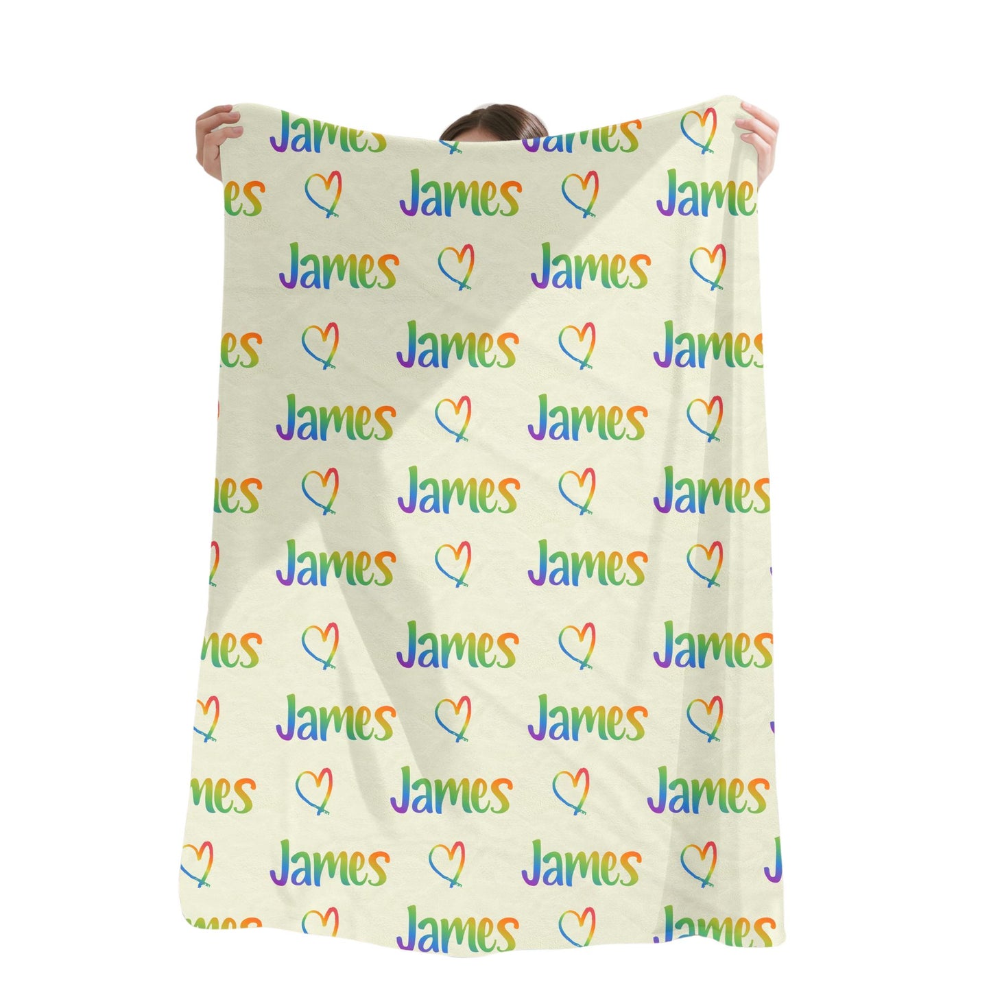Rainbow Name Blanket